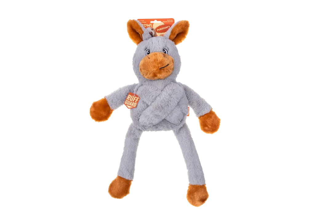 Peluche per cani con 5 squeaker – Growl Pulldozers Denny l’Asino - immagine 1