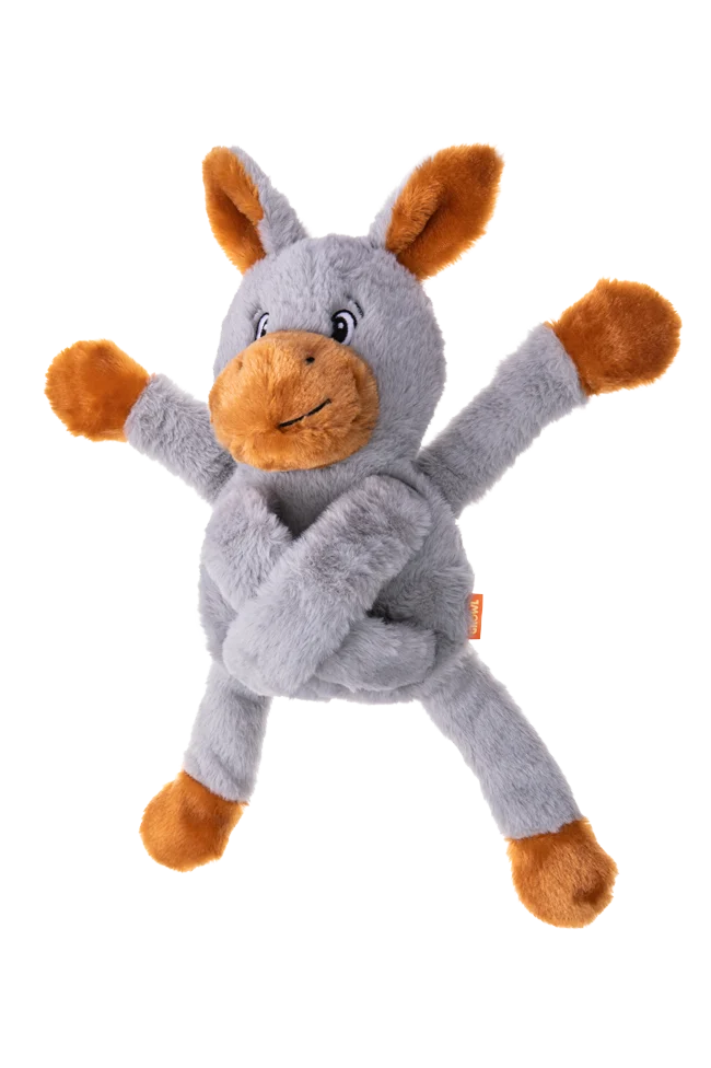 Peluche per cani con 5 squeaker – Growl Pulldozers Denny l’Asino - immagine 4