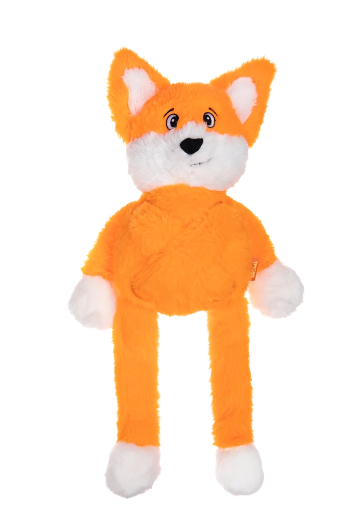 Giocattolo per cani in peluche con 5 squeaker – Growl Pulldozers Freddy la volpe - immagine 2