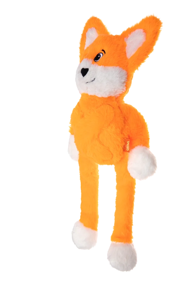 Giocattolo per cani in peluche con 5 squeaker – Growl Pulldozers Freddy la volpe - immagine 3
