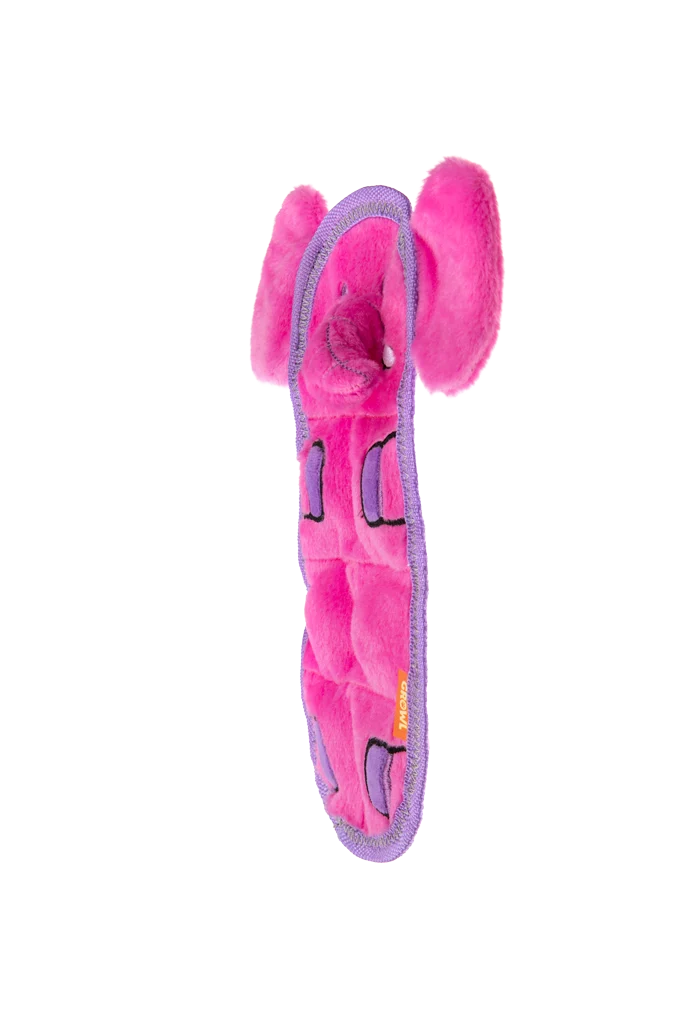 Pupazzo per cani in peluche, piatto con 7 squeaker – Growl Zoo Matz Ella l’Elefante - immagine 3