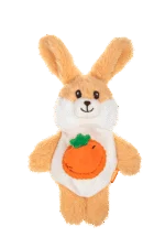 Peluche per cani con 2 squeaker e giocattolo nascosto – Growl Snackerz Bentley il coniglio - immagine 2