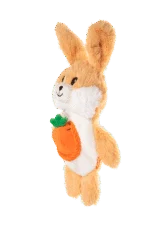Peluche per cani con 2 squeaker e giocattolo nascosto – Growl Snackerz Bentley il coniglio - immagine 3