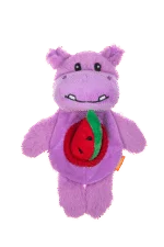 Peluche per cani con 2 squeaker e giocattolo nascosto – Growl Snackerz Hilda l'Ippopotamo - immagine 2