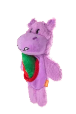 Peluche per cani con 2 squeaker e giocattolo nascosto – Growl Snackerz Hilda l'Ippopotamo - immagine 3