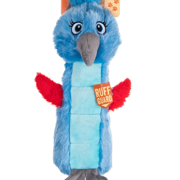 Peluche per cani con tappetino sonoro e squeaker – Growl Belly Burdz Percy il Pappagallo