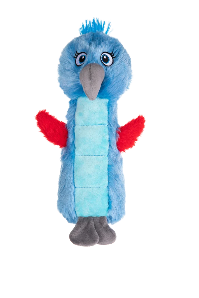 Peluche per cani con tappetino sonoro e squeaker – Growl Belly Burdz Percy il Pappagallo - immagine 2