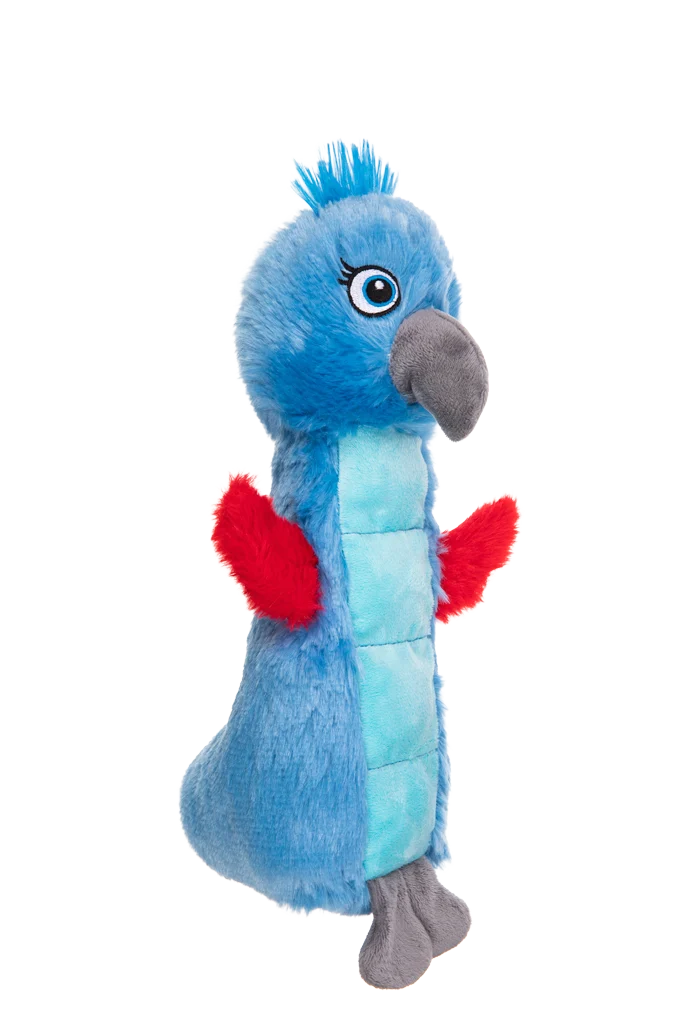 Peluche per cani con tappetino sonoro e squeaker – Growl Belly Burdz Percy il Pappagallo - immagine 3