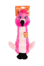 Peluche per cani fenicottero con tappetino sonoro e squeaker – Growl Belly Burdz Fione il Fenicottero