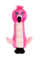 Peluche per cani fenicottero con tappetino sonoro e squeaker – Growl Belly Burdz Fione il Fenicottero - immagine 2