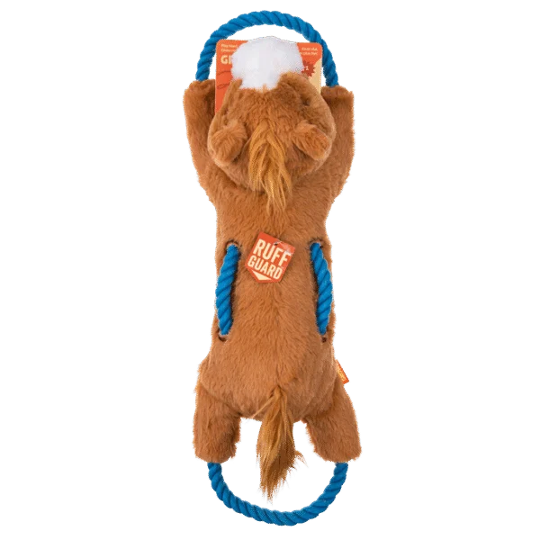 Gioco da tirare per cani con corda continua e squeaker grande – Growl Haystackerz Hayride il cavallo
