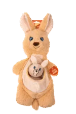Peluche per cani con squeaker e 2 giochini nascosti – Growl Sidekicks Kanga Joey