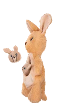 Peluche per cani con squeaker e 2 giochini nascosti – Growl Sidekicks Kanga Joey - immagine 3