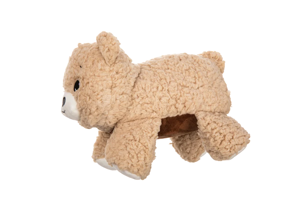 Peluche per cani in sherpa con squeaker grande – Growl Fuzzaroos Benny l'Orso - immagine 4