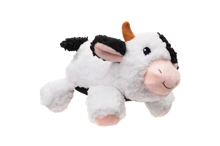 Peluche per cani in sherpa con squeaker grande – Growl Fuzzaroos Coco la mucca - immagine 3