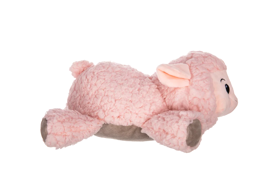 Peluche per cani in sherpa con squeaker grande – Growl Fuzzaroos Lolly l’agnellino - immagine 2