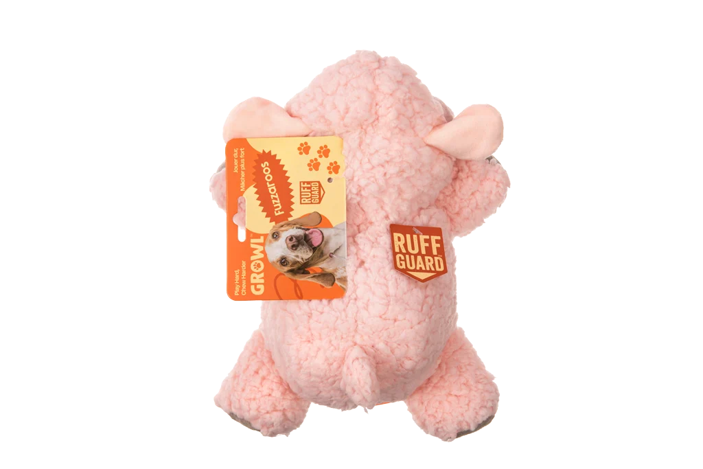Peluche per cani in sherpa con squeaker grande – Growl Fuzzaroos Lolly l’agnellino - immagine 4
