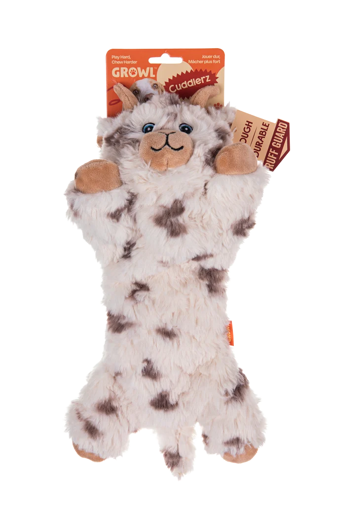 GROWL52074.png Peluche per cani con 5 squeaker e carta frusciante – Growl Cuddlerz Nibblers la Capra - immagine 1