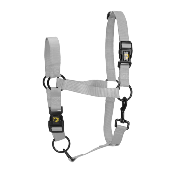 Cavezza in nylon con nasale regolabile, grigia M – Excellent Essential