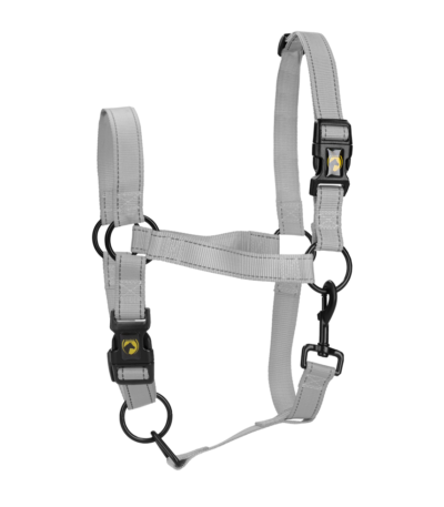 Capestro in nylon con dettagli riflettenti Grigio M – Excellent Premium