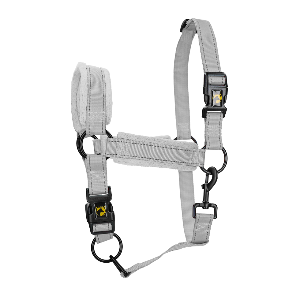 Halster met Fleece en Reflecterende Details Grijs XS – Excellent Superior Cavezza con pile e dettagli riflettenti Grigio XS – Excellent Superior