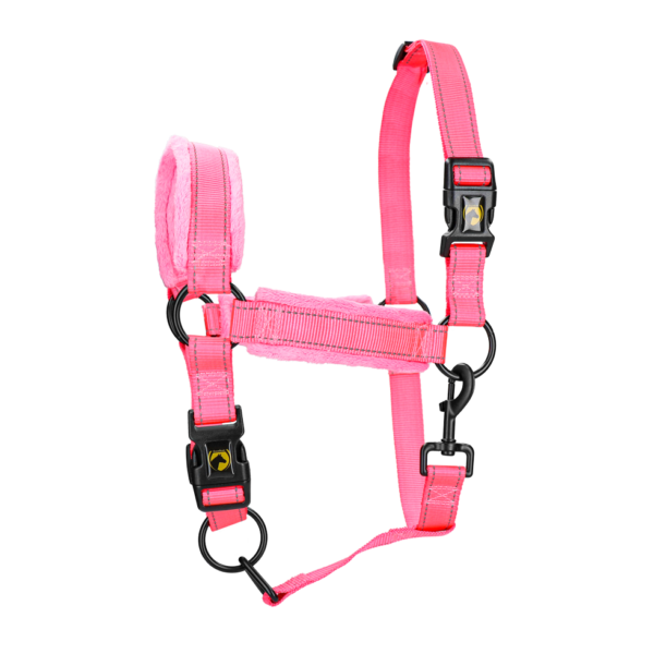 Cavezza con pile e dettagli riflettenti, rosa XS – Excellent Superior