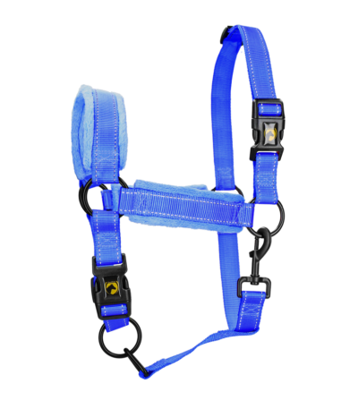 Cavezza con pile e dettagli riflettenti blu S – Excellent Superior