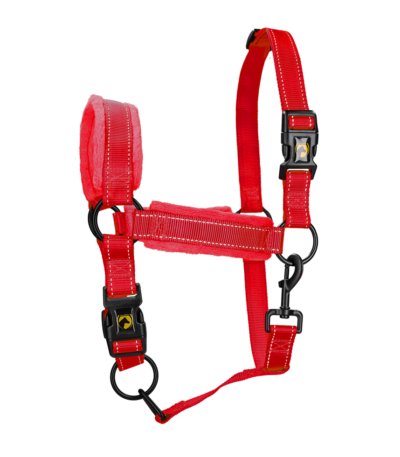 Cavezza con pile e dettagli riflettenti, rossa S – Excellent Superior