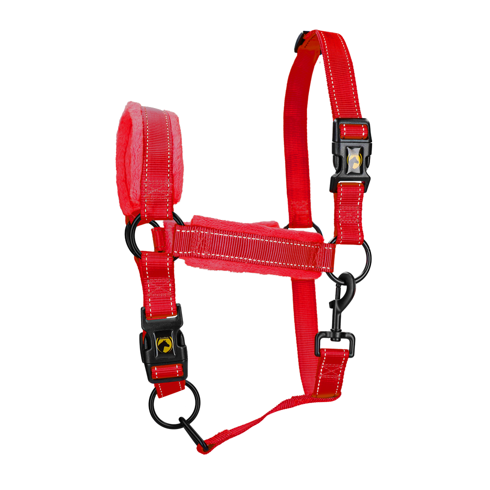 Halster met Fleece en Reflecterende Details, Rood L – Excellent Superior Cavezza con pile e dettagli riflettenti, rossa L – Excellent Superior
