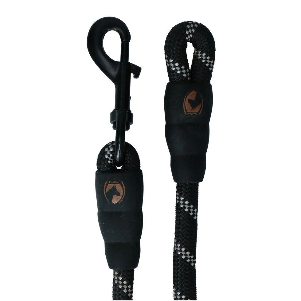 Corda per capezza con dettagli riflettenti, nera, 2 m – Excellent Exclusive Reflective - immagine 3