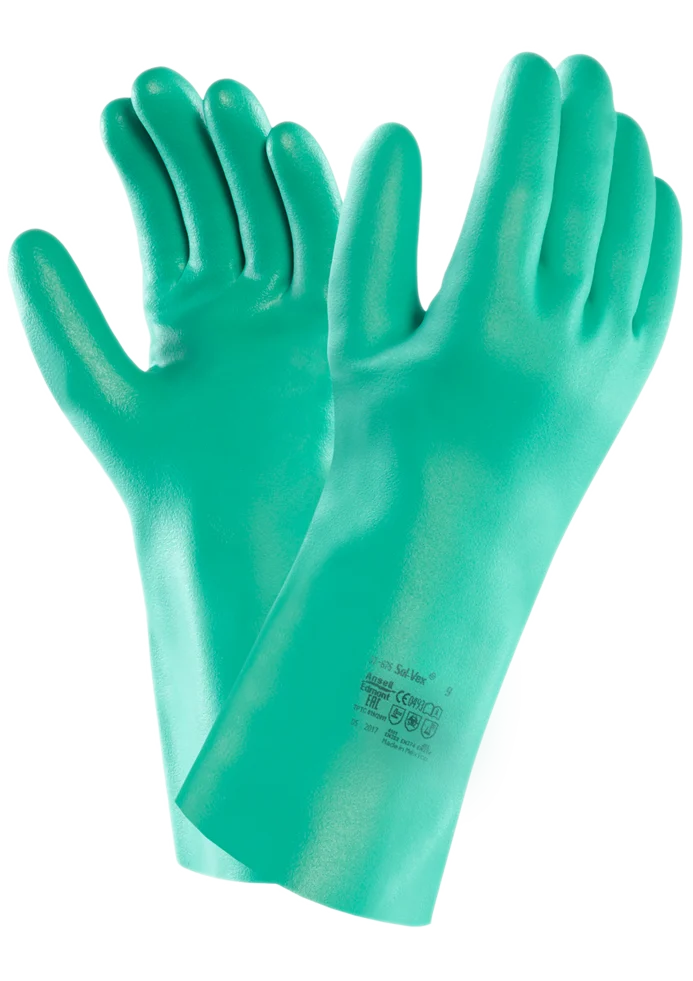 HAND009-2.png Guanti da lavoro in nitrile resistenti agli agenti chimici, taglia 11 XXL, 33 cm – Sol-Vex - immagine 1