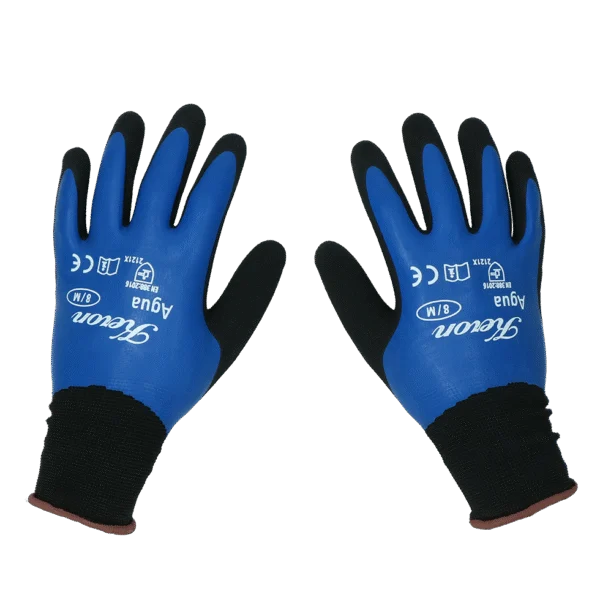 Guanti da lavoro in nylon con schiuma di lattice, resistenti all'acqua, taglia S (7) – Keron Fine-knit Agua