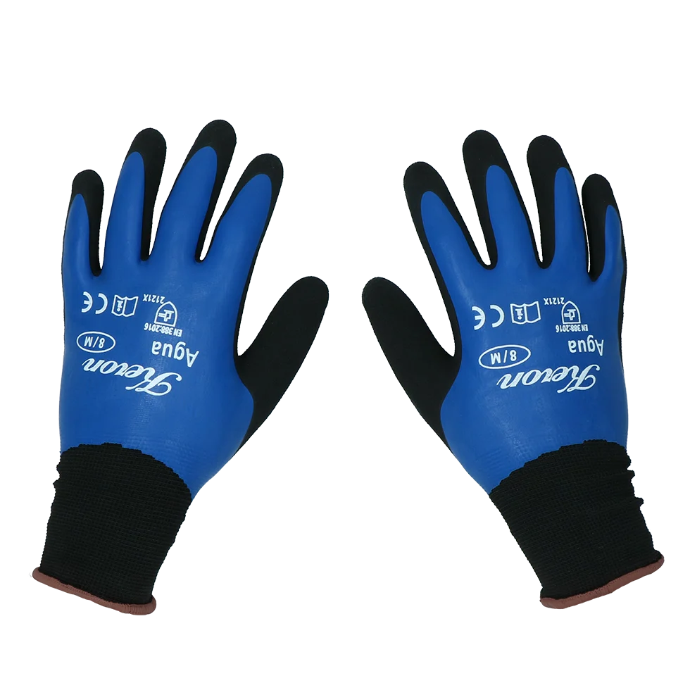 Guanti da lavoro in nylon con schiuma di lattice, resistenti all'acqua, taglia S (7) – Keron Fine-knit Agua - immagine 1