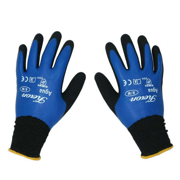 Guanti da lavoro in nylon con schiuma di lattice, resistenti all’acqua, taglia L (9) – Keron Fine-knit Agua
