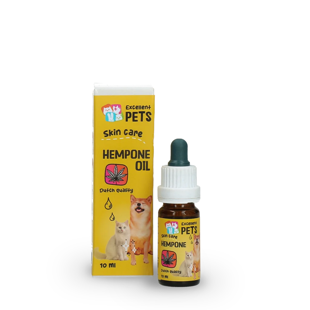 Olio per la cura della pelle dei cani con olio di semi di canapa, 10 ml – Excellent Pets HempOne Oil - immagine 1