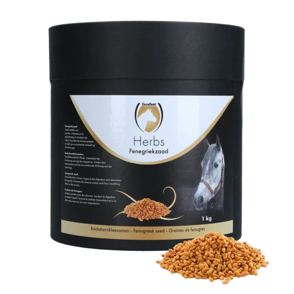 Semi di fieno greco per cavalli, 1 kg – Excellent Horse Herbs Semi di fieno greco