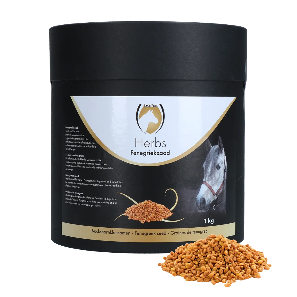 Semi di fieno greco per cavalli, 1 kg – Excellent Horse Herbs Semi di fieno greco - immagine 1