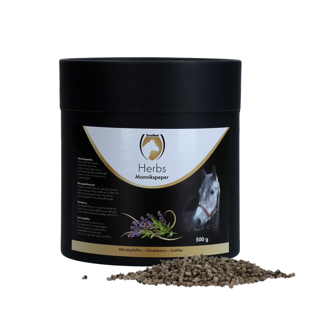 Agnocasto per cavalli, per un ciclo regolare, 500 g – Excellent Horse Herbs Agnocasto - immagine 1
