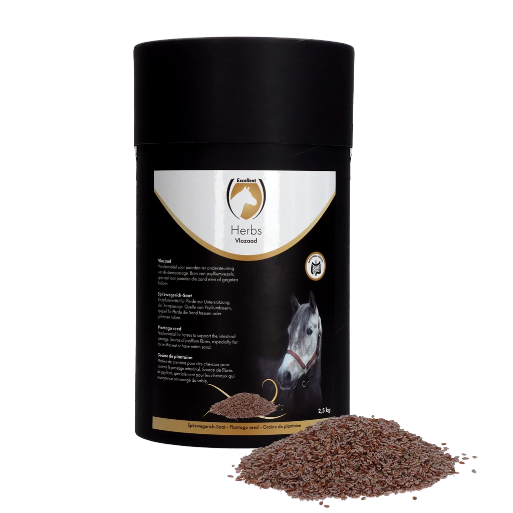 Semi di psillio per cavalli, 2,5 kg – Excellent Horse Herbs Vlozaad - immagine 1
