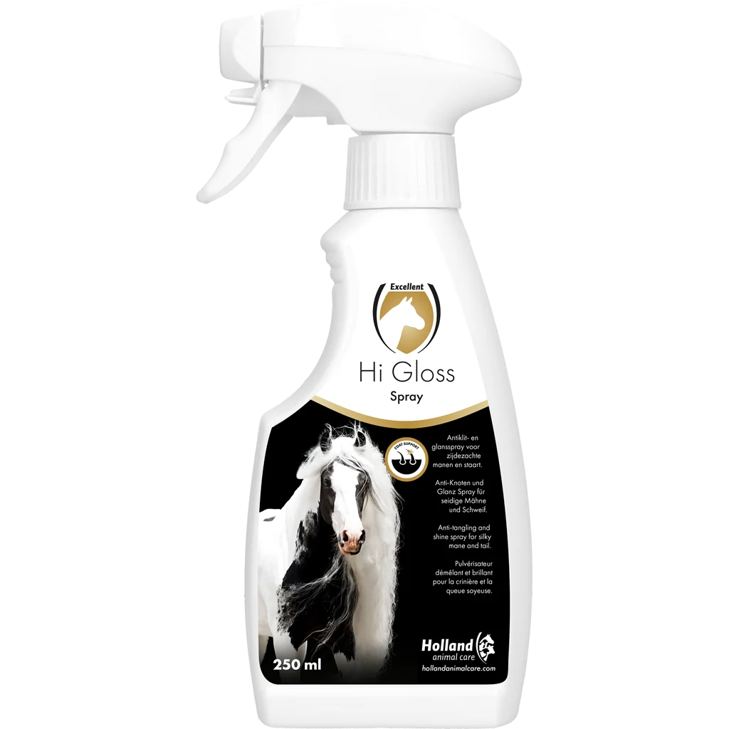 Spray lucidante districante per criniera e coda, 250 ml – Excellent Horse Hi Gloss Spray - immagine 1