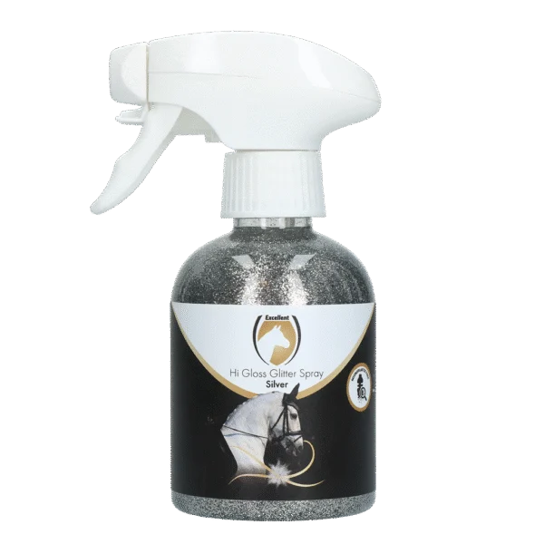 Spray glitter per mantello, criniera e coda, 250 ml – Excellent Horse Hi Gloss Glitter Spray Silver