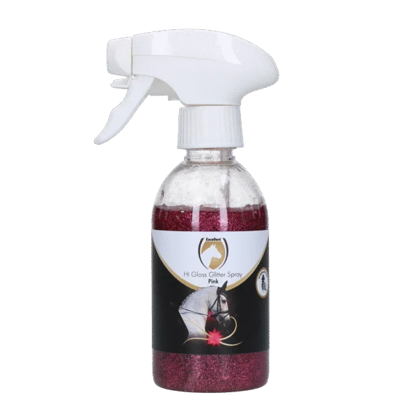 Spray glitter per mantello, criniera e coda, 250 ml – Excellent Horse Hi Gloss Glitter Spray Pink
