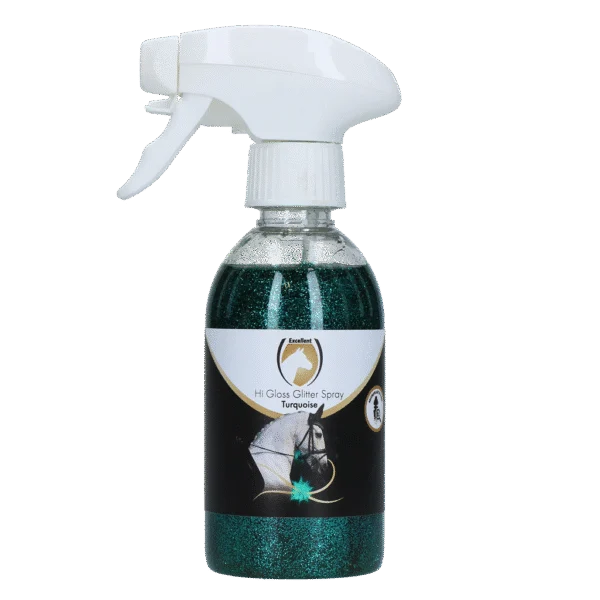 Spray glitter per mantello, criniera e coda, 250 ml – Excellent Horse Hi Gloss Glitter Spray Turquoise