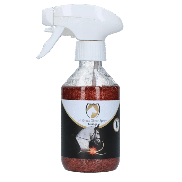 Spray glitter per mantello, criniera e coda, 250 ml – Excellent Horse Hi Gloss Glitter Spray Orange