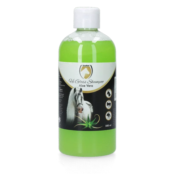 Shampoo per cavalli per la lucentezza, Aloe Vera, 500 ml – Excellent Horse Hi Gloss Shampoo