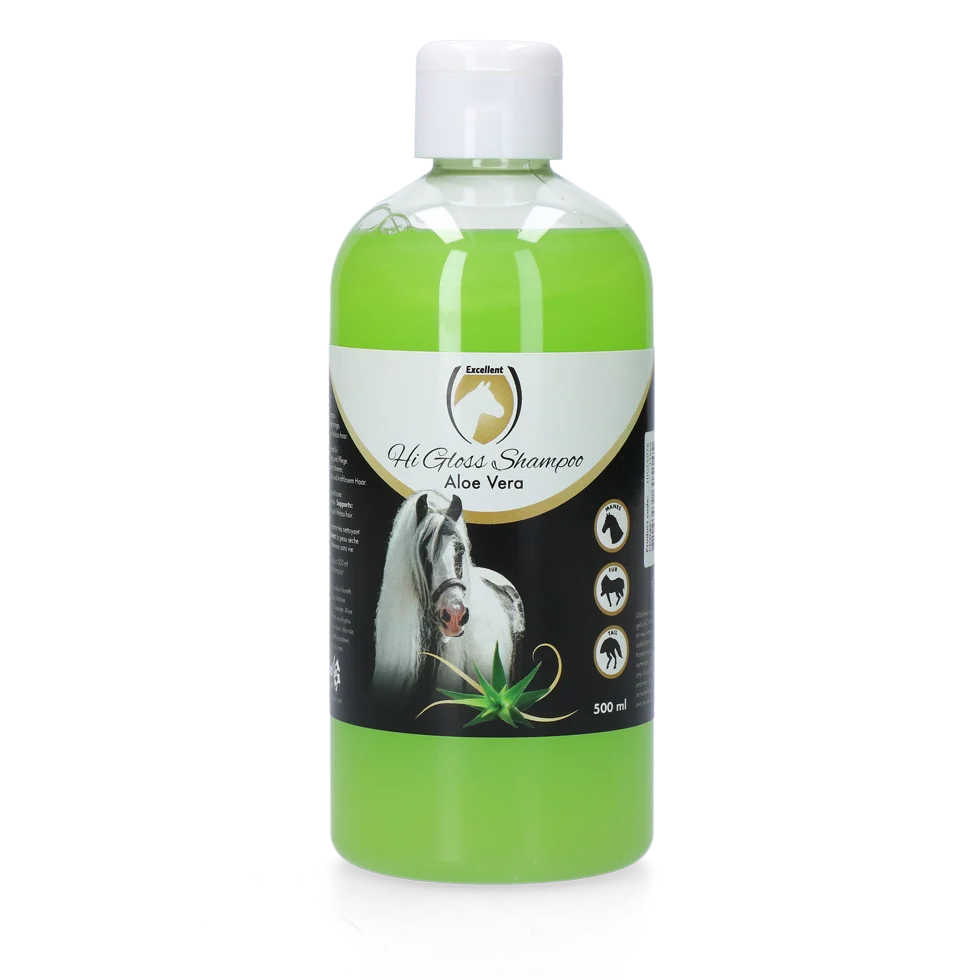 Shampoo per cavalli per la lucentezza, Aloe Vera, 500 ml – Excellent Horse Hi Gloss Shampoo - immagine 1