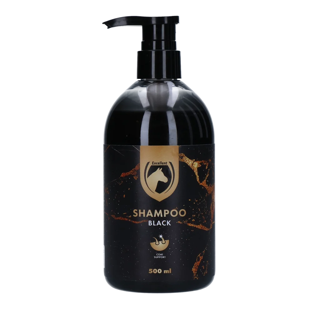 Shampoo per cavalli per il colore e la lucentezza del mantello, 500 ml – Excellent Horse Hi Gloss Shampoo Zwart - immagine 1