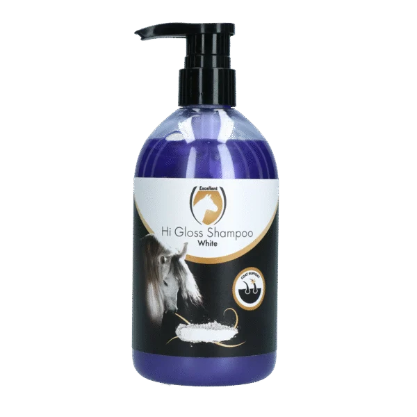 Shampoo per cavalli per il colore e la lucentezza del mantello, 500 ml – Excellent Horse Hi Gloss Shampoo White