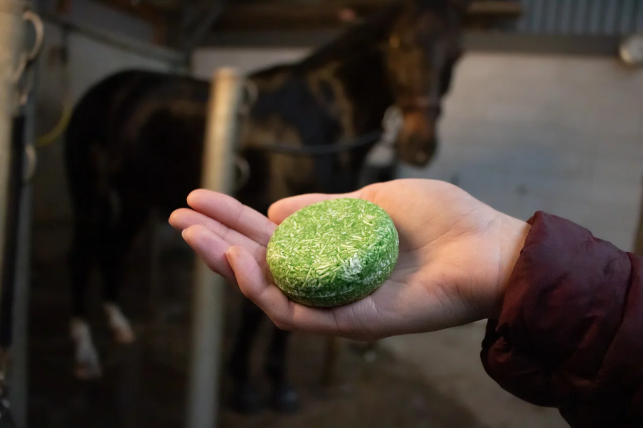 Shampoo solido per cavalli con balsamo, aloe vera, 60 g – Excellent Horse Hi Gloss Shampoo Bar - immagine 3