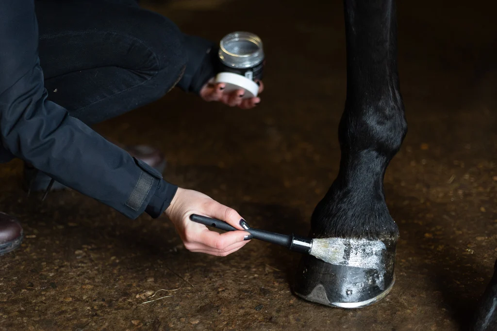 Smalto glitter per zoccoli Argento, 150 ml – Excellent Horse Hi Gloss Glitter Hoof Polish - immagine 3